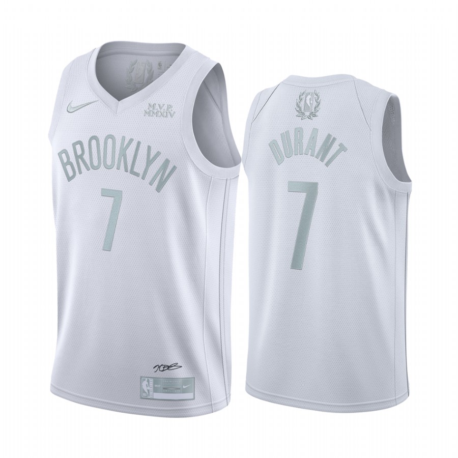 Men Men Brooklyn Nets 7 Durant White NBA Nike MVP Jerseys